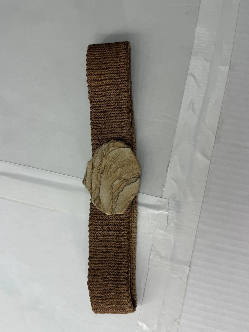 Charmant stone buckle euro belt statement stone belt beige belt vintge circa 80s